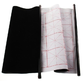Indefinite Calligraphy / Sumi Practice Fabric with Grids, Magic Washable Fabric Up to As Many Time As You Want (Set of 2 Rolls)