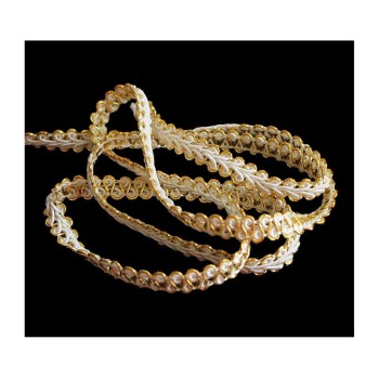 10 m White & Gold Ribbon Trim (8 mm) 10 m White & Gold Ribbon Trim (8 mm)