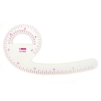 HAND Multi Purpose 6 shape Pattern Ruler With Inner Angle Measurer NO. 10-002- 45cm Outer Curve