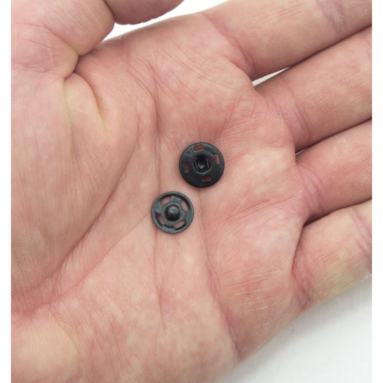 NO.2 40 Sets Metal Clip Buttons/Snap Fasteners for Trousers, Skirts, Tops, Black- 11mmW NO.2 40 Sets Metal Clip Buttons/Snap Fasteners for Trousers, Skirts, Tops, Black- 11mmW