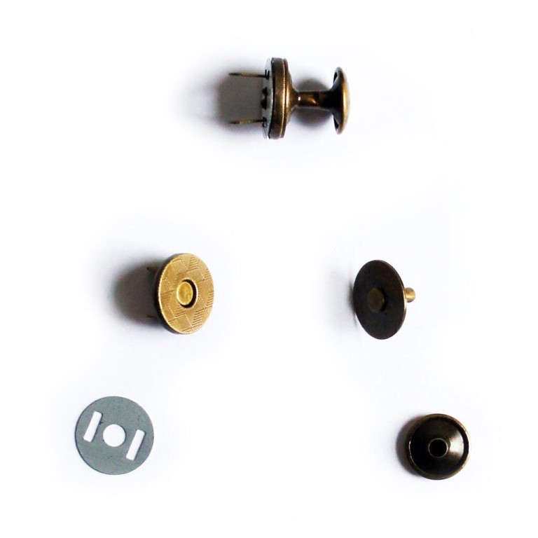 10 Sets Vintage Gold Magnetic Press Studs - 14mm 10 Sets Vintage Gold Magnetic Press Studs - 14mm