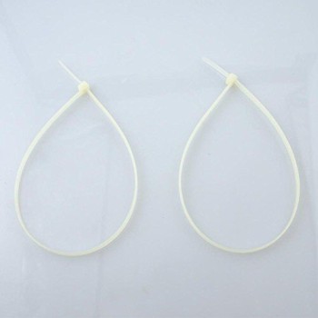 HAND Self-locking Plastic Nylon Cable Ties, Zip Tie Wraps White (8 mm x 350 mm - 250pcs)