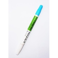 Water Erasable Bright Blue Fabric Marker Pen with Eraser Pen In One - 2 Pcs