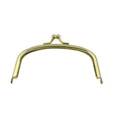 HAND Purse Frame PF19 Large Rounded Square Shape Gold Colour Ball Kiss Claps Lock Handle