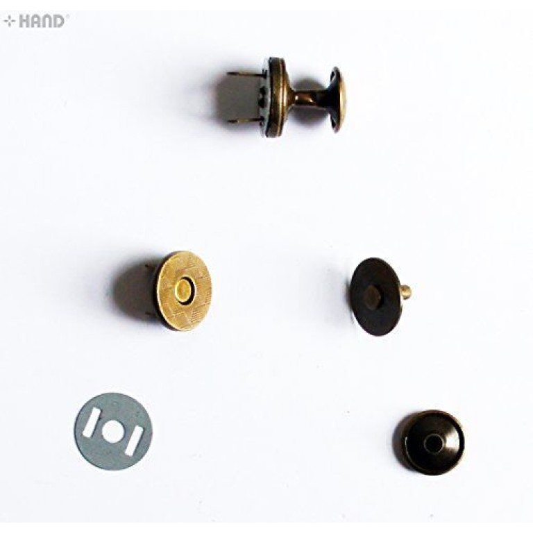 10 Sets Vintage Gold Magnetic Press Studs - 14mm 10 Sets Vintage Gold Magnetic Press Studs - 14mm