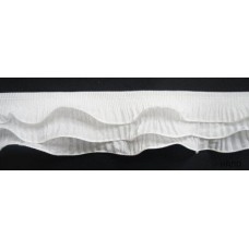 Nylon Frill Ruffle Elastic Trim - 5 metres (T06 White)