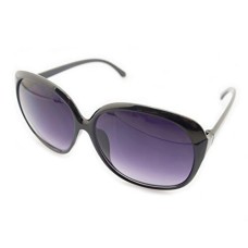 HAND 15827 Ladies Fashion Sunglasses - Large Frame - Width at Temples 139 mm - 100% UV400 Protection - Black Frame with Violet Lenses HAND 15827 Ladies Fashion Sunglasses - Large Frame - Width at Temples 139 mm - 100% UV400 Protection - Black Frame with Violet Lenses
