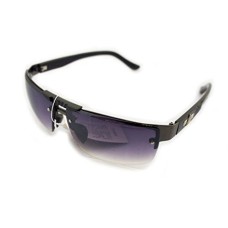 HAND 185 Stylish Unisex Sunglasses with Silver Temple Motif - Width at Temples 132 mm - 100% UV400 Protection - Black & Gunmetal Grey Frame with Violet Lenses HAND 185 Stylish Unisex Sunglasses with Silver Temple Motif - Width at Temples 132 mm - 100% UV400 Protection - Black & Gunmetal Grey Frame with Violet Lenses