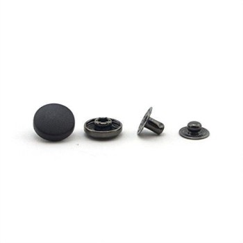 HAND Press Studs PSPB01 4-part Black Plastic Top 15mm Dark Copper Snap Buttons - Pack of 20