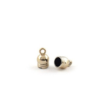 HAND No.10 8 Small Gold Bell Shaped Trims - Embellishments for Clothing, Jewellery, Pendants - Pack of 25