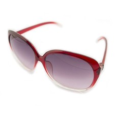 HAND 15827 Ladies Fashion Sunglasses - Large Frame - Width at Temples 139 mm - 100% UV400 Protection - Red Frame and Lenses HAND 15827 Ladies Fashion Sunglasses - Large Frame - Width at Temples 139 mm - 100% UV400 Protection - Red Frame and Lenses