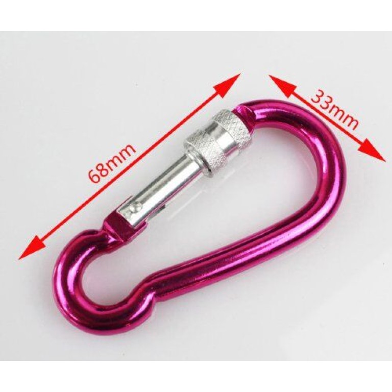 Set of 3 Aluminum Alloy Screw Lock Carabiner Spring Snap Link Hook - 68mm 2.7" Set of 3 Aluminum Alloy Screw Lock Carabiner Spring Snap Link Hook - 68mm 2.7"