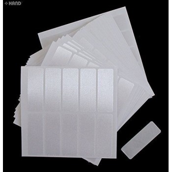 Plain Satin Self Adhesive Labels - 45x16mm, 10 Labels per Sheet - Pack of 20 sheets