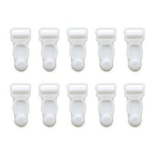 HAND Girdles Clips White Plastic Lingerie Stocking Garter Hooks- Pack of 10