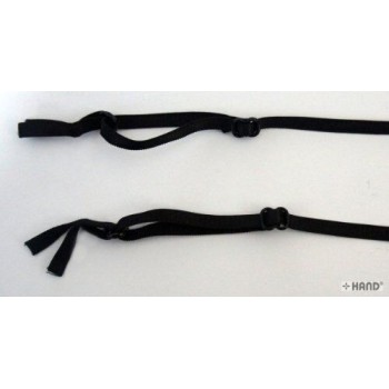 Adjustable Elastic Bra Shoulder Strap - 10 pairs (Black - 380x5mm)