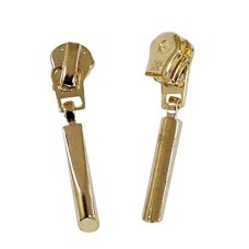 HAND 10888 GOLD Zip Pulls with Head Slider No3 - Pack of 10