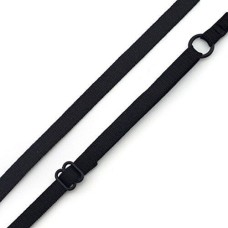 HAND Adjustable Bra Shoulder Straps Black 7mm width- 10 Pairs
