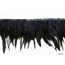 DU03 Black Double Layer Duck Feather 6 inches/ w appx 2 metres