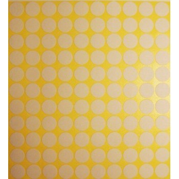 Self-Adhesive Tailors Round labels, Diameter 13mm, A Pack of 15 Sheets/132 Stickers per Sheet Colour White