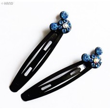 CHC Beautiful Shiny Diamante Crystal Assorted Designs and Colours Hair Clips for All Ages - Pack of 3 Pairs (CHC01)