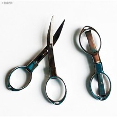 NO.516 Convenient Metal Travel Folding Safety Small Scissors 4 Inch - Pack of 2