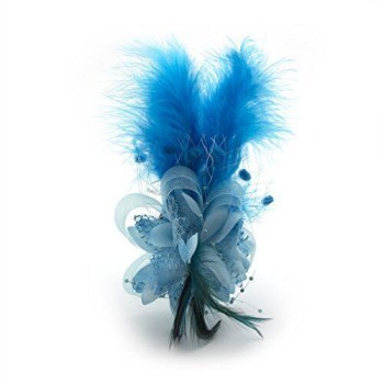 Ladies' Fashionable Soft Feather Net Ascot/Derby Day Fascinator Headdress - Turquoise Ladies' Fashionable Soft Feather Net Ascot/Derby Day Fascinator Headdress - Turquoise