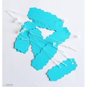 Plain Assorted Colours Labelling Shaped Paper Tags 45x20mm with Nylon Lock String - Appx 500 pcs (Blue) Plain Assorted Colours Labelling Shaped Paper Tags 45x20mm with Nylon Lock String - Appx 500 pcs (Blue)