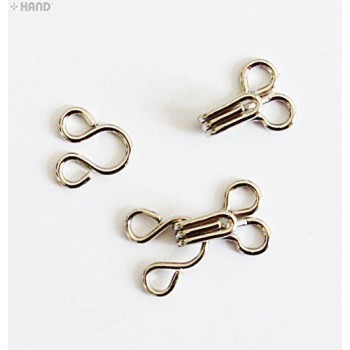 SMHE08 Premium Quality Steel Hooks (25g) and Eyes (13g) Fasteners - Size 1 - Pack of appx 100