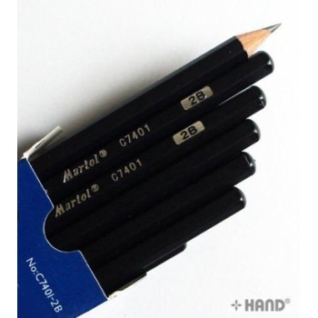 Charcoal Drawing Pencils - Black (No.C7401-2B Black - pack of 12)