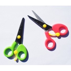 Kids Safe, Easy to Use Colourful 5" Blunt Tip Scissors with Handy Measuring Edge