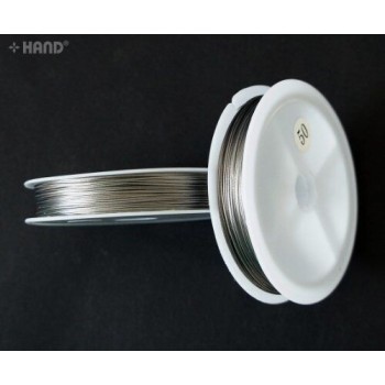 A Roll of Fine Bead Craft Icy Silver Finger Friendly Plastic Coated Wire, Size 0.5mm x 2 Rolls