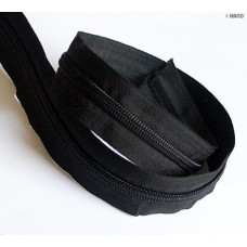 Continuous Cut to Any Size Upholstery Plastic Zip 32mm Width - 5 metres (Black)
