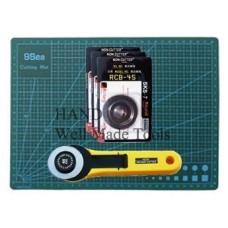 SET A3 CUTTING MAT+ 45MM ROTARY CUTTER+ 3 X 45MM BLADES