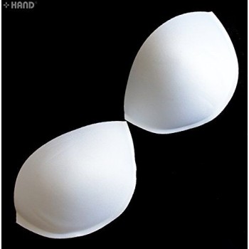 741 White Sew In Push Up Bra Cup Pads/Bra Making - Assorted Sizes - 2 Pairs (741-85 Size L)