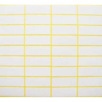 NO.248 Write on Me Self Adhesive Tailors White Labels Stickers 43mm x 16mm, A Pack of 15 Sheets/36 Stickers per Sheet