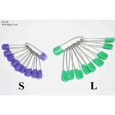 HAND 50 Pcs Beautiful Colourful Nappy Pins, Safety Pins, Size S- 40mm