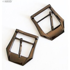 HAND ® Z&C8518 Metal Gunmetal Tone Shoe Boots Handbag Belt Buckles 2.2cm with Slider Bar - Pack of 5 Pairs