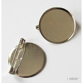 All Copper Solid Strength Round Backing/ Silver Plate with Badge Pins/ Name Badge Pins (100 Pcs of 20mmW)