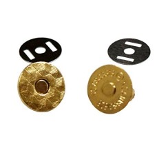 HAND 10 Full Sets Magnetic Buttons, Snap Bag Magnetic Clasp Press Pattern - Gold, 18mm