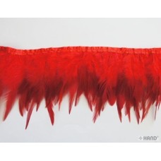 DU04 Red Double Layer Duck Feather 6 inches/ w appx 2 metres