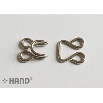 Hook and Eye Fasteners No 1 - Great for Collar Fastening, Skirts, Underwear - Silver Colour, Appx 200 sets