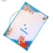 Children Colourful Dry Erase Magnetic White/Alphabet Board with Marker, Eraser and Magnets (Large Girls 50x35)