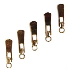 HAND Zip Pulls Tags Fasteners Wedge Shape - 98 GOLD - Pack of 10
