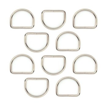 26mm Tall Silver Colour D Ring Buckle - for Making or Repairing Belts, Bags 30mmW x 25mmH - Pack of 10