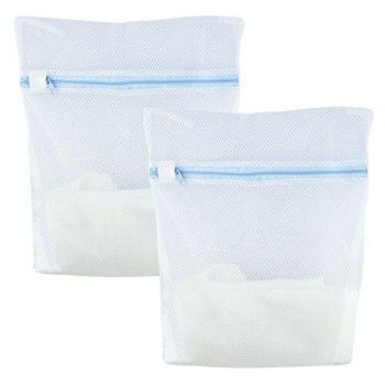 HAND® Large 50 x 60 cm Tough Dense Net Delicate Wash Zipped Laundry Washing Bags - Pack of 2