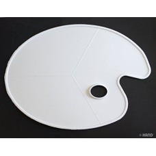 Large Oval (Kidney Shape) Artist White Painting Palette - Buy 1 Get 1 Free