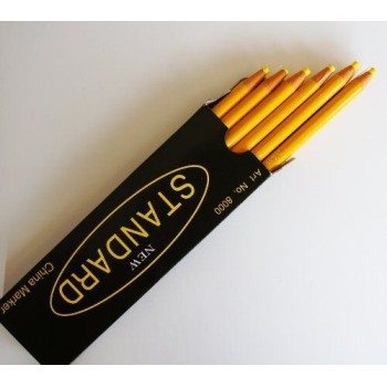 HAND 12 Non-Sharpening Wax China Marker Pencil, Yellow Colour 17cm