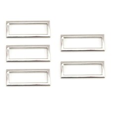 HAND Rectangular Buckle 6622 38mm Decorative Silver Metal - Pack of 5
