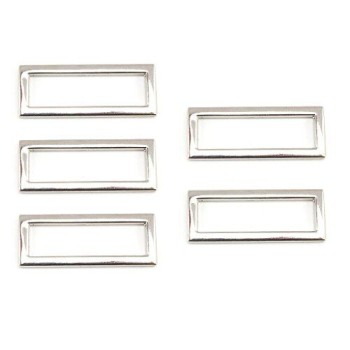 HAND Rectangular Buckle 6622 38mm Decorative Silver Metal - Pack of 5