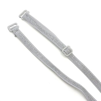 HAND Adjustable Bra Shoulder Strap Silver 9mm width - 10 Pairs